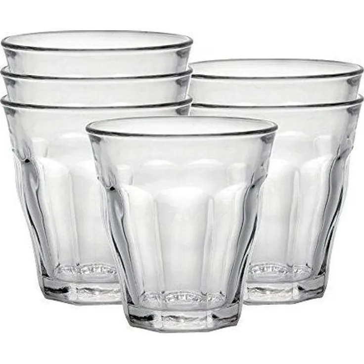 Duralex 511960B43821990 Picardie Schnapsglas, Shotglas, Stamper, 90 ml, Glas, transparent, 6 Stück