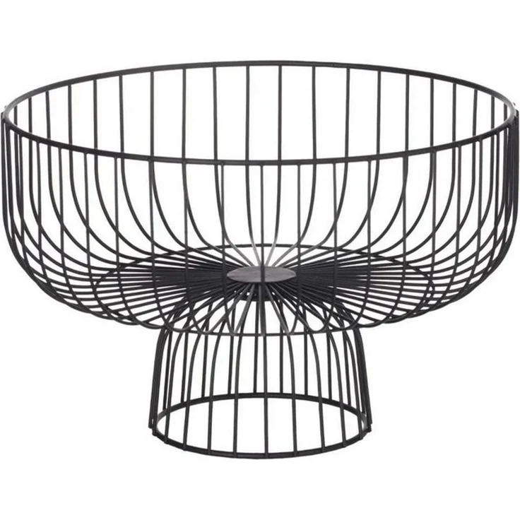 Secret de Gourmet Obstschale Obstkorb mit Boden, Metall, 28 cm, schwarz, (einzeln) – Bild 2