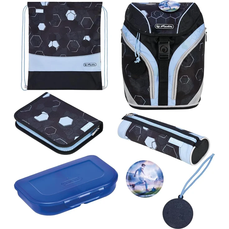 Herlitz SoftLight GREENline Cyber Soccer Lunch box Pencil case Pencil pouch School bag Sport bag Boy Grade & elementary school Backpack 18 L Side pocket