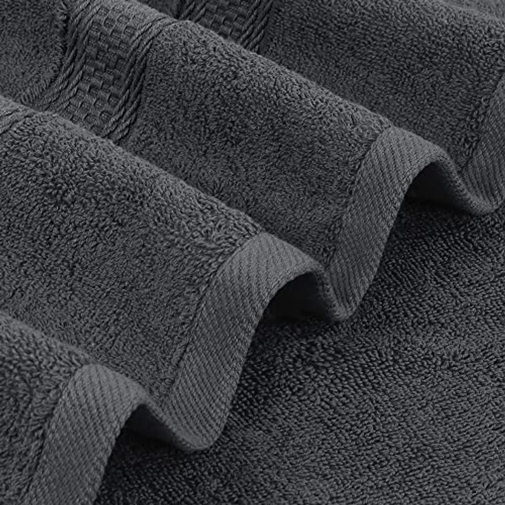Utopia Towels Badetücher Set Premium, 100% ringgesponnene Baumwolle, 69 x 137 cm, sehr saugfähig, grau, 2er-Pack – Bild 3