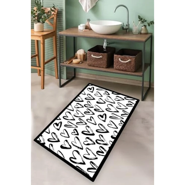 Mijolnir 'Small Heart' Badematte, Mehrfarbig, 70 x 120 cm