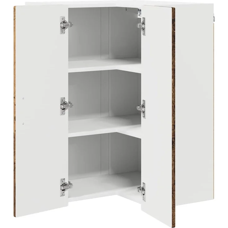 vidaXL Wand-Eckschrank PORTO Altholz 57 x 57 x 80 cm Holzwerkstoff 885433 – Bild 5