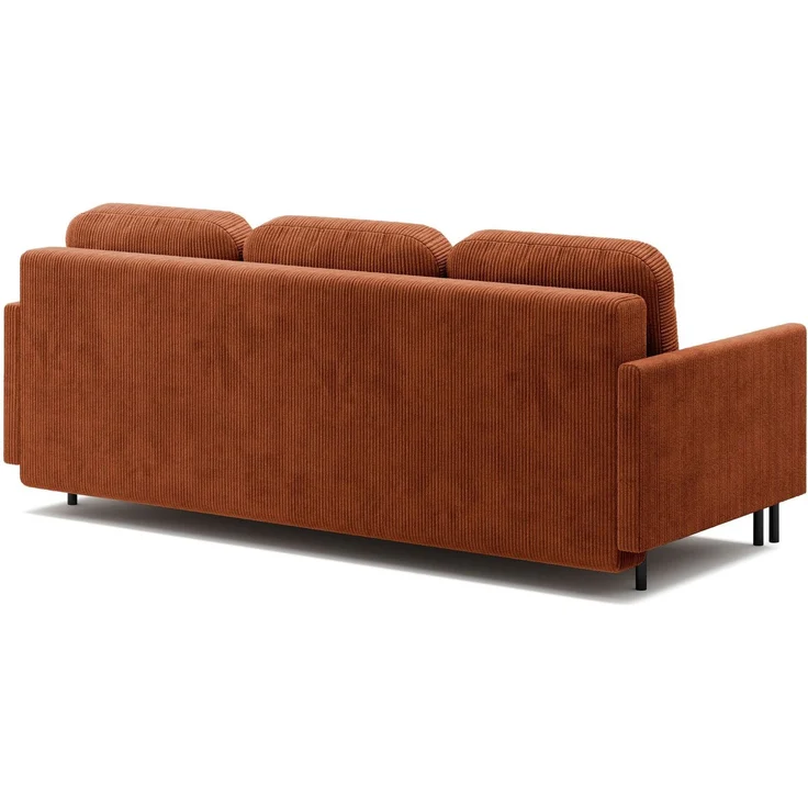 Selsey 'Hamiel' 3-Sitzer Sofa mit Schlaffunktion und Bettkasten, Cord, Kupferrot – Bild 8