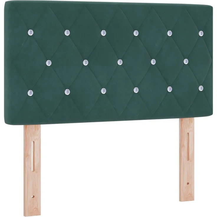 vidaXL Boxspringbett mit Matratze Dunkelgrün 90 x 190 cm Samt 3451580 – Bild 4