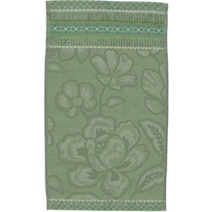 PiP Studio Gästehandtuch Jasmin Jaquard Gästehandtuch green 30x50cm (1 Stück) bh, 100% Baumwolle (325902) – Bild 4