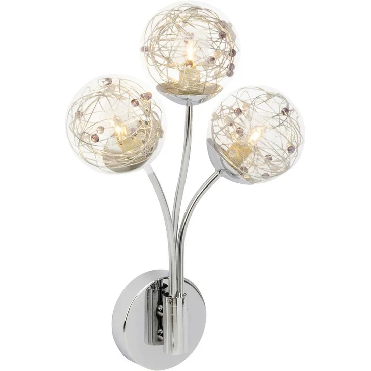 Brilliant Leuchten No. 00293-15 Wandleuchte Joya 3-flammig G9 chrom