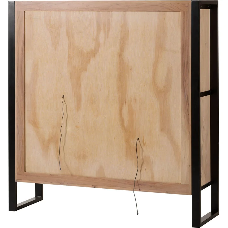 Highboard Akazie / Altholz 130x40x140 natur lackiert DENVER #100 – Bild 10