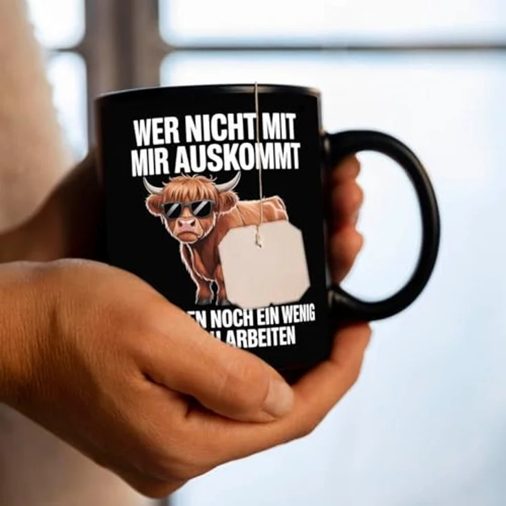 speecheese Tasse Hochlandrind Tasse - du musst an dir arbeiten – Bild 7