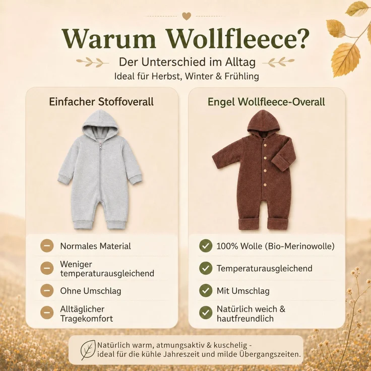 Engel Baby-Overall mit Kapuze, Holzknöpfen und Umschlag TOP – Bild 7