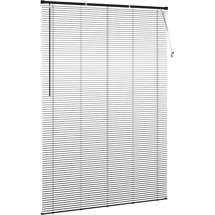 vidaXL Venezianische Jalousie Schwarz 213 x 140 cm 25 mm PVC 42003755 – Bild 5