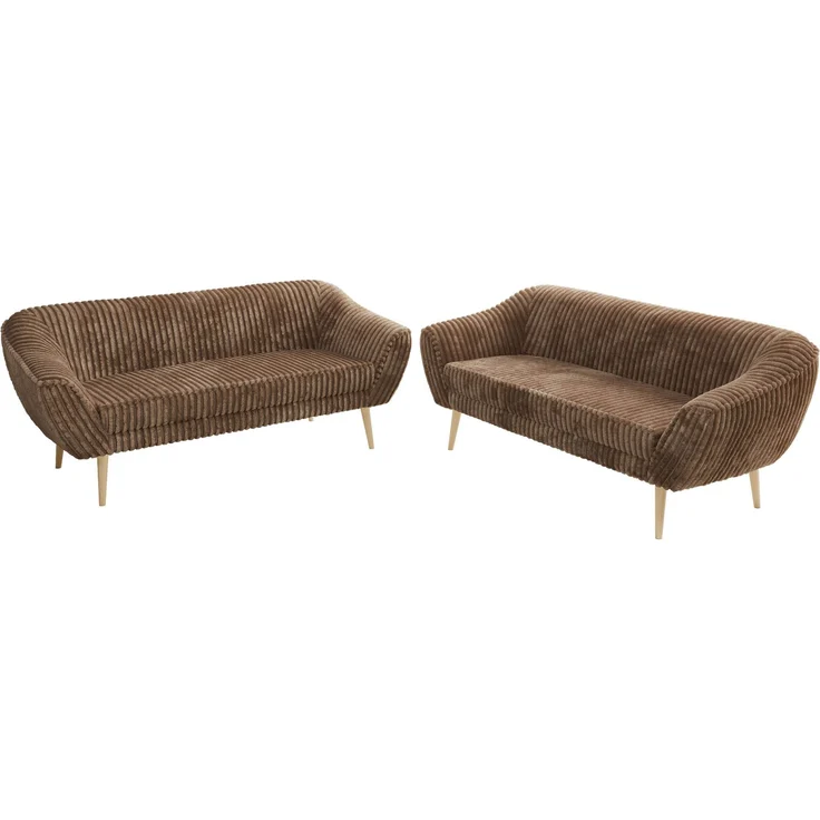 Wohnzimmerset Möbelset PIRS 3-3, Armlehnen, Wellenfederung, Buche Füße, Dreisitzer Sofa, Polstermöbel Set - Hellgrau Velvet – Bild 8