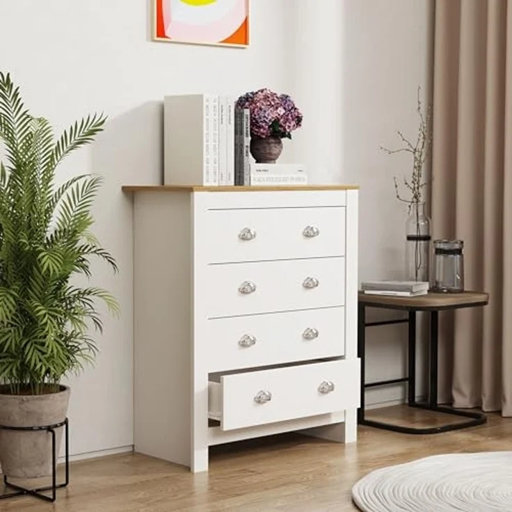 VCM Kommode & Sideboard Balusa 920372 Weiß H. 95 x B. 79 x T. 40 cm – Bild 3