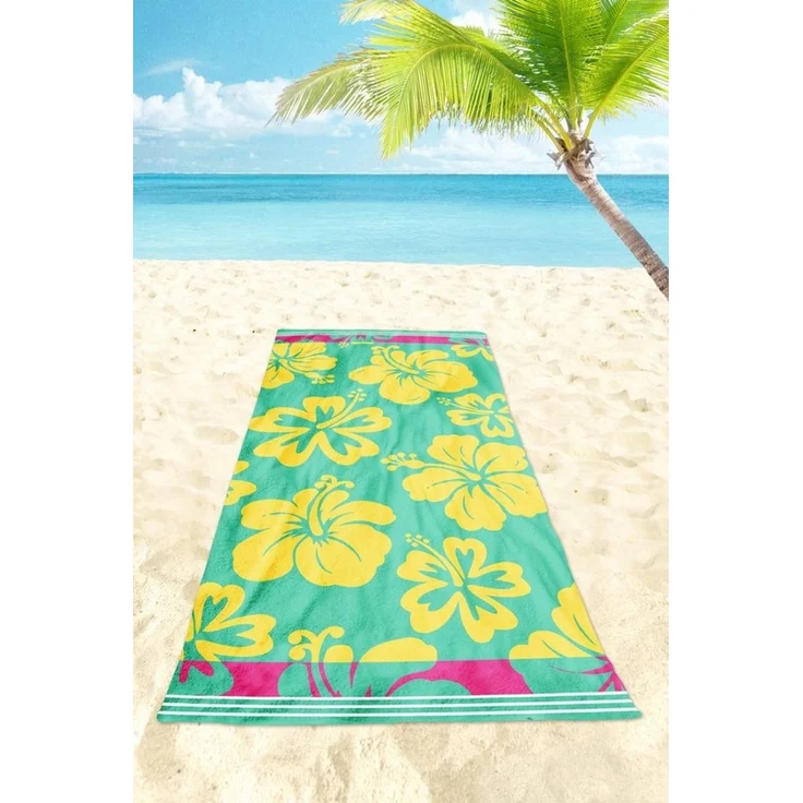 jilda-tex Strandtuch Hawaiian Hibiscus, mit geblümtem Motiv – Bild 2