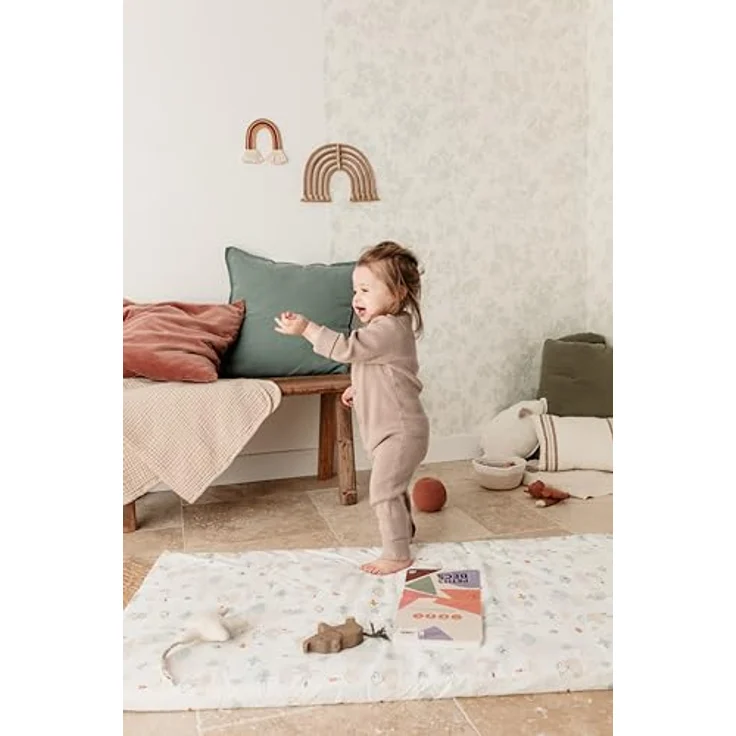 Tinéo - Matelas Bébé De Voyage 60x120x4cm - Dessous Polychlorure De Vinyle - Utilisation Intérieur et Extérieur - Déhoussable - Enroulable - Transportable (Balloons) – Bild 8