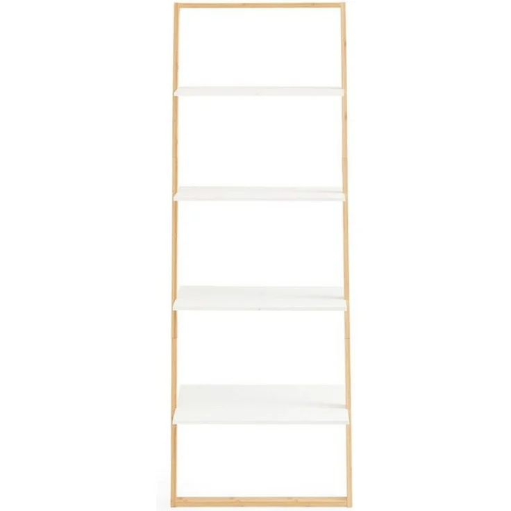 freiraum Badregal Leiter, in Bambus / Weiß, Echtholz/MDF - 61,3x164x36,5cm (BxHxT) – Bild 3