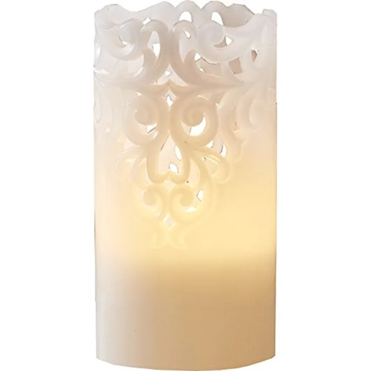LED-Wachskerze "Clary", Farbe: weiss,