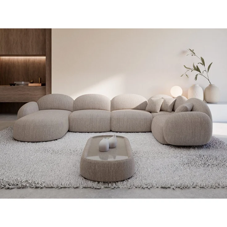 Sofa Dreams Wohnlandschaft XL Wohnlandschaft Mirello U-Form aus Stoff, Wohnlandschaft, U-Form, Moderne Wohnlandschaft in U-Form, 2 Zierkissen inklusive – Bild 1