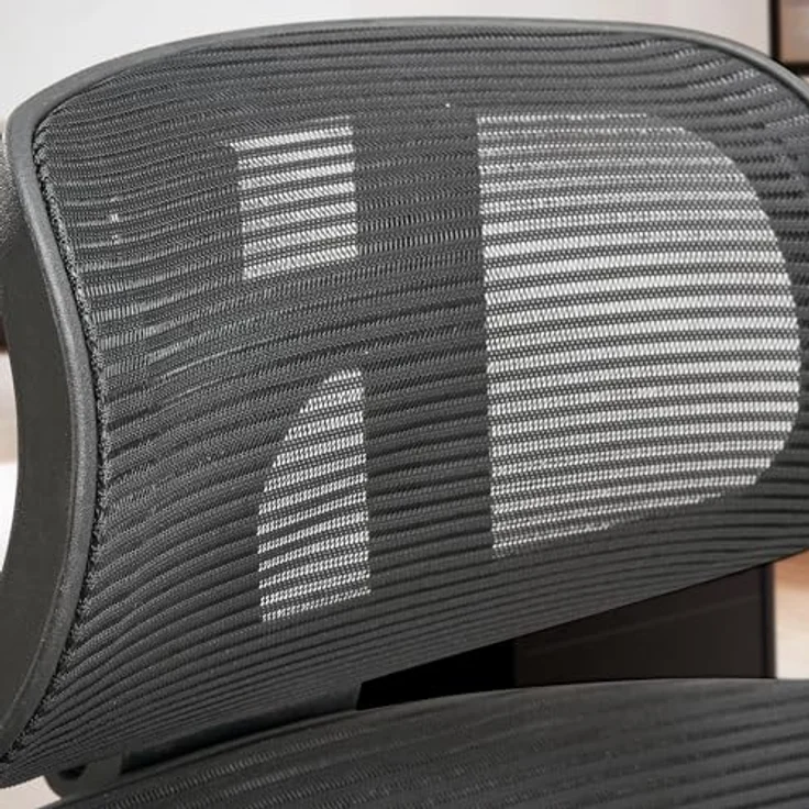 MID.YOU Drehstuhl, Schwarz, mit Wippfunktion, ergonomischer Rückenlehne in S-Form, 360° drehbar, inkl. Armlehnen, 68x130x68 cm – Bild 8