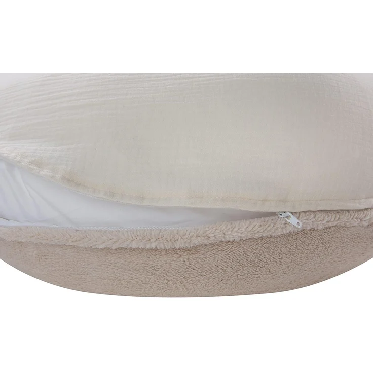 SEI Design Stillkissenbezüge Bezüg für Stillkissen Lagerungskissen Seitenschläferkissen 190x30 cm, XXL Stillkissenbezug aus Musselin und Teddyplüsch – Bild 3