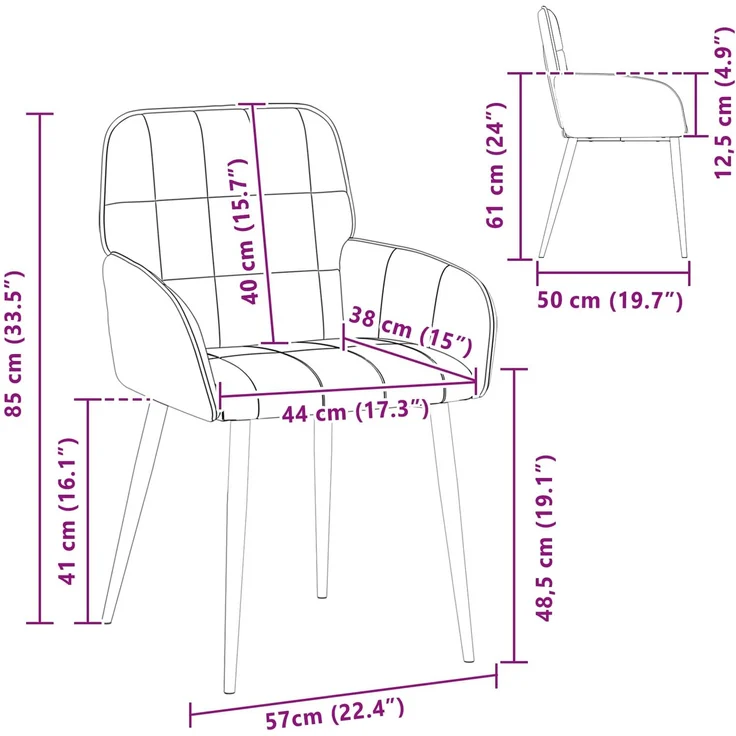 vidaXL Esszimmerstühle 6 pcs Kunstleder Glänzendes Braun 3428192 – Bild 8