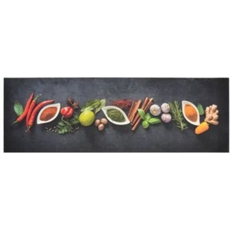 vidaXL Küchenteppich Waschbar Gewürze 60x180 cm Samt 136541 – Bild 6