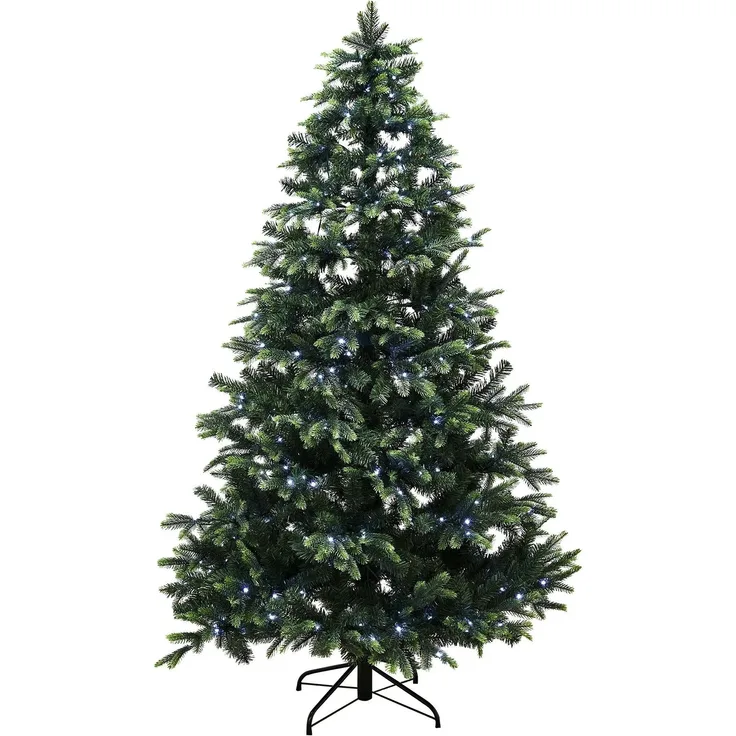 Künstlicher Weihnachtsbaum PE/PVC Limited Edition Klasse A+ 180X124 cm mit farbigen und weißen LED NORDIC WINTER (780-321)