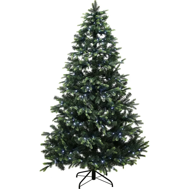 Künstlicher Weihnachtsbaum PE/PVC Limited Edition Klasse A+ 180X124 cm mit farbigen und weißen LED NORDIC WINTER (780-321)