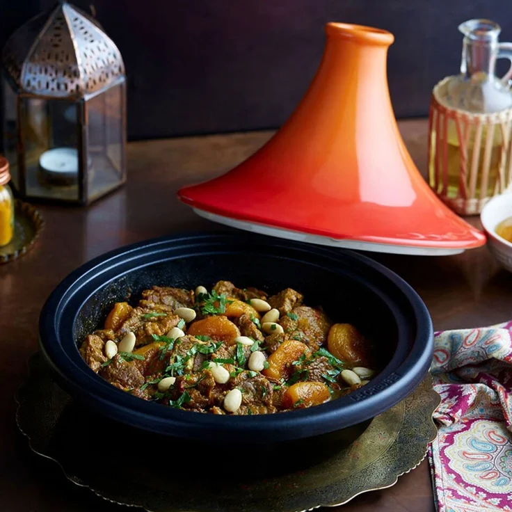 Le Creuset Gusseisen Tagine 31 cm ofenrot – Bild 4