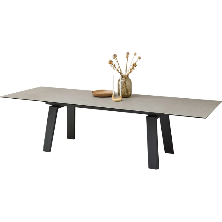 Kulissen-Esstisch >Janis< ausziehbar bis 300cm, grau, schwarz - 200/300x76x100 (BxHxT) – Bild 5