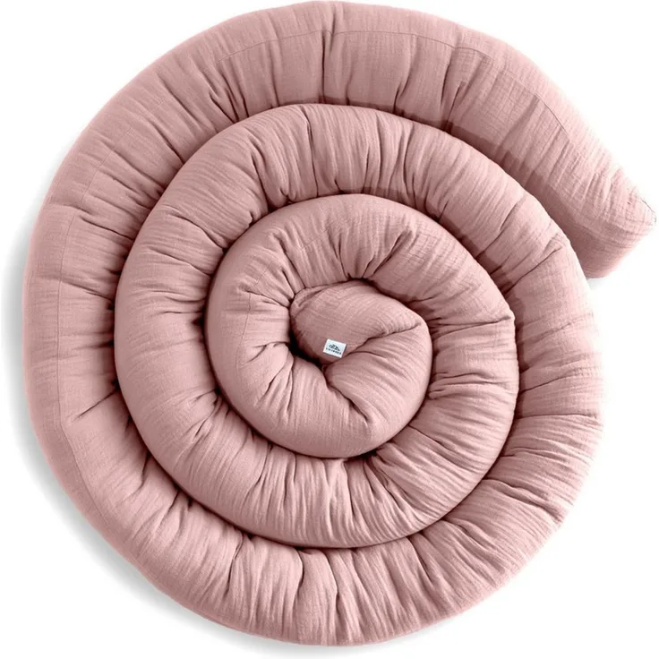 lilimaus Nestchenschlange Bettschlange Babybett aus Musselin Baumwolle - 12 Farben, (1-tlg), Bettschlange Babybett aus Musselin Baumwolle, kuschelig