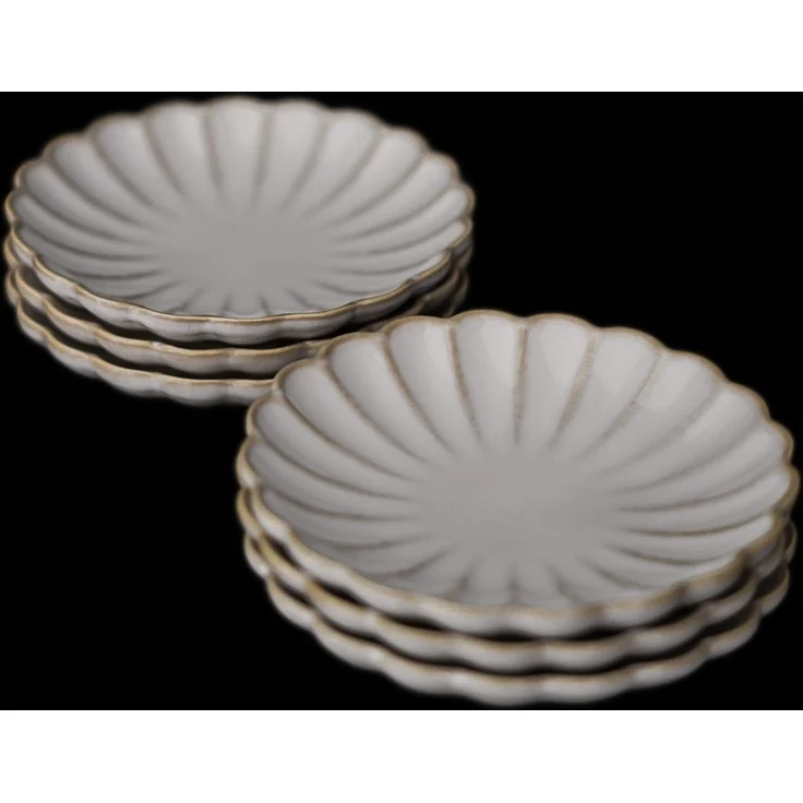 Bloomy 6-tlg. Saucenschalen, kleine Servierteller aus Porzellan - 11 x 2 cm – Bild 3