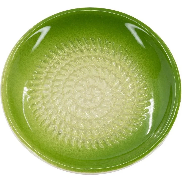 Kaladia Multireibe 802, Grün, Keramik, handbemalte Reibeteller Unifarben Keramik - Made in Spain – Bild 1