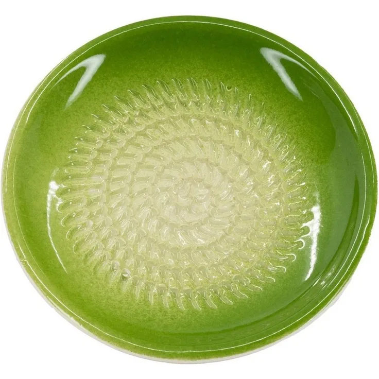 Kaladia Multireibe 802, Grün, Keramik, handbemalte Reibeteller Unifarben Keramik - Made in Spain