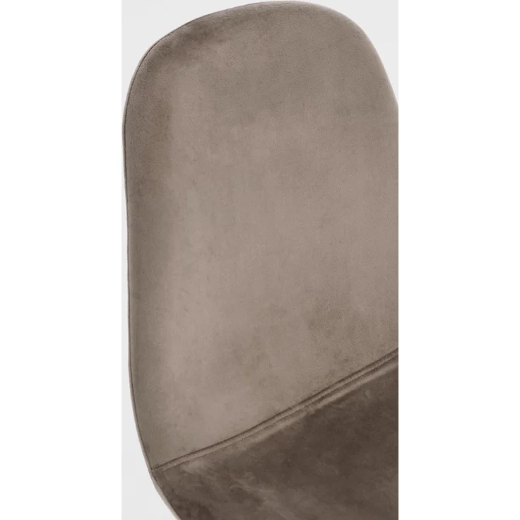 Barhocker New Irelia aus Samt, modern mit Fußstütze, taupe, 2er-Set, schwarzes Metallgestell – Bild 5