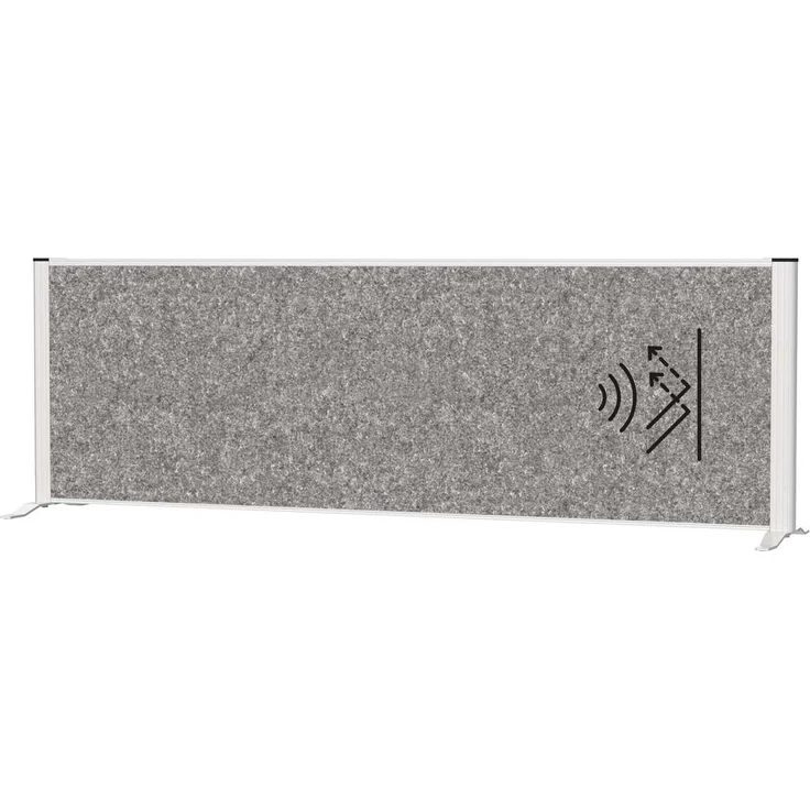 MAUL Tisch Trennwand Akustik MAULconnecto 160x50 cm | Raumteiler für Schreibtisch, Sideboard | Raumtrenner mit Standfüßen | Akustikvlies (4000 g/m²) als Sichtschutz und Schalldämmung