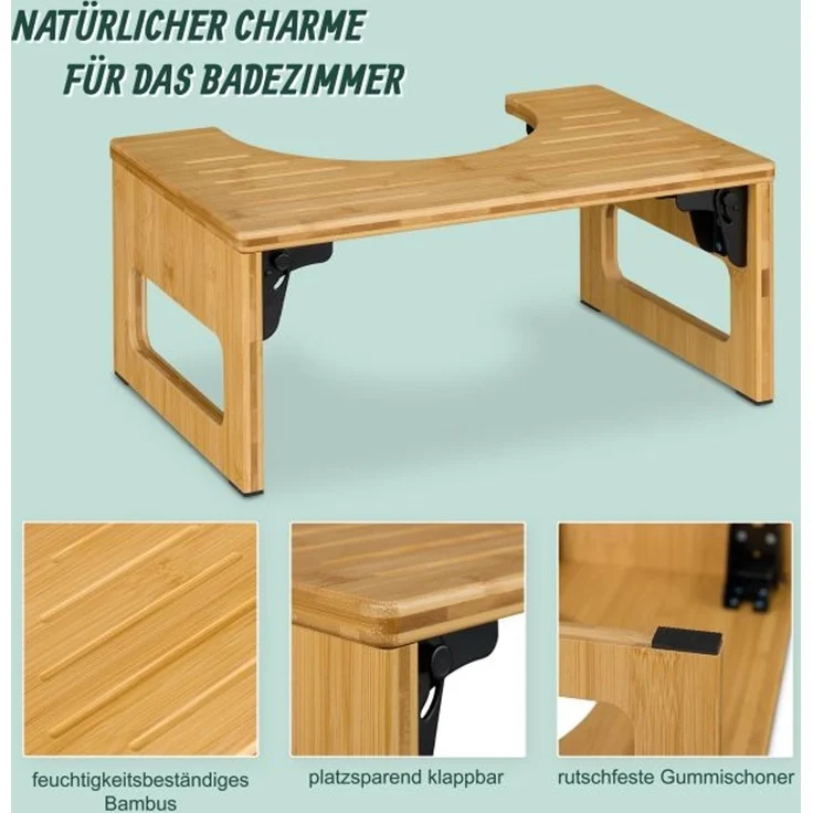 Klappbarer Toilettenhocker aus Bambus 10050294 – Bild 7