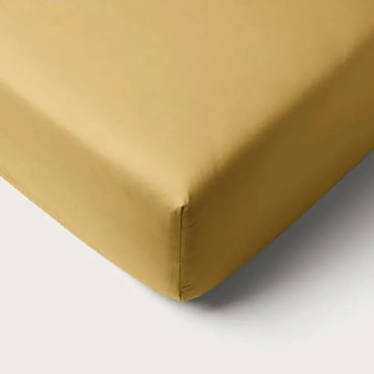 Mon P DODO Spannbettlaken Jersey Senf, 60 x 120 cm, Babybett, Gelb