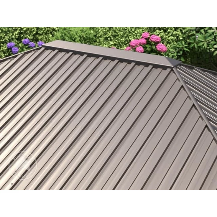 Gartenpavillon 3x4 m Stahldach Hardtop ohne Seitenteile, Pfosten 9x9 cm – Bild 6
