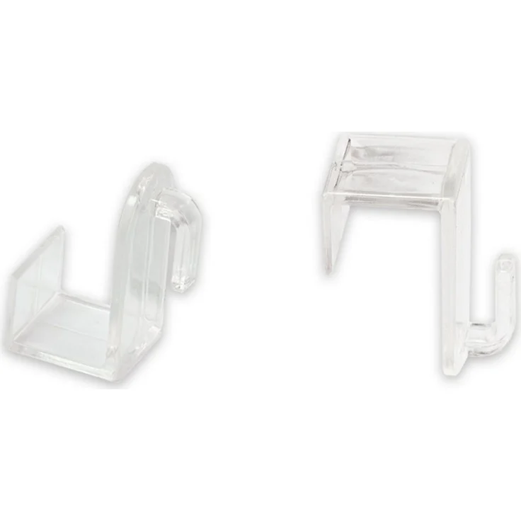 BigDean 8er Set Fenster- und Türhaken - Aus transparentem Kunststoff - Unauffällig & Effizient - Für ein Fensterfalz von max. 1,7 cm - Ideal für Lichterketten, Dekoanhänger & Weihnachts-Deko - – Bild 2