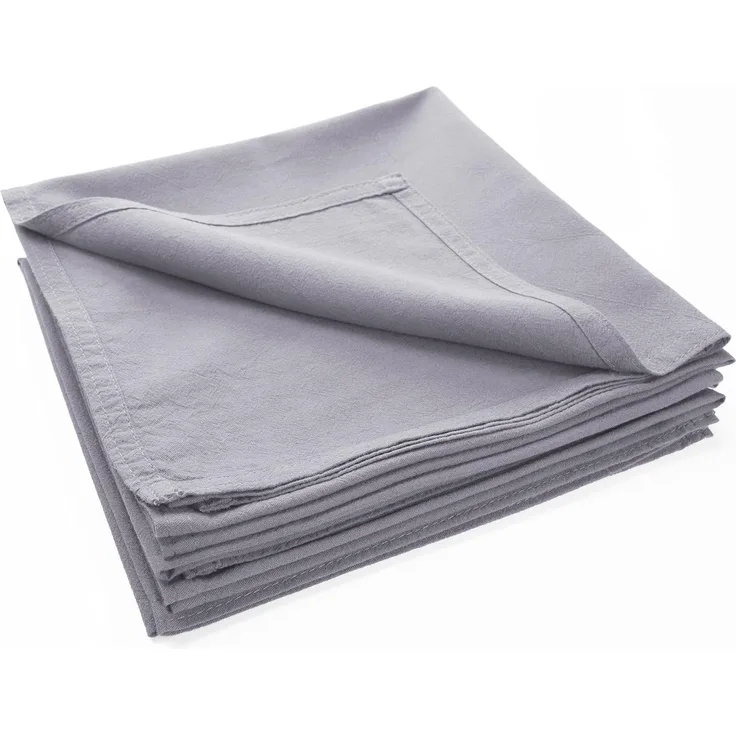 jilda-tex Stoffserviette Serviette 6er Set - Renforce - 100% Bio-Baumwolle, 42x42 cm Bio Baumwolle unifarben Renforce 6er Set