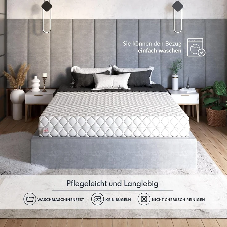 Matratze 120x200 Kaltschaum SELECT Visco Schaum Polyurethanschaum H3/H4 14 cm JERSEY – Bild 6