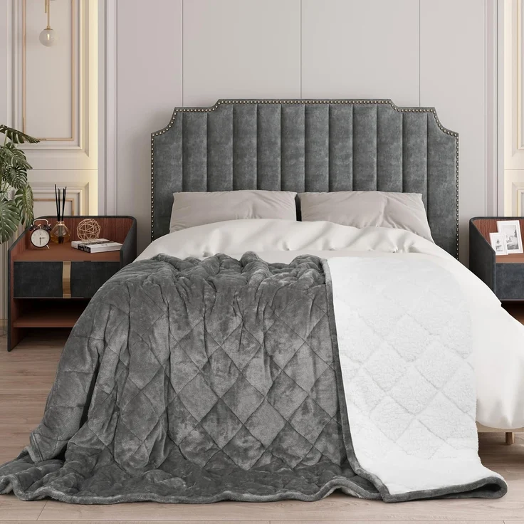 Woltu Gewichtsdecke, Bezug: Flanell Sherpa, Therapiedecke, Schwere Decke aus Flanell Sherpa – Bild 2