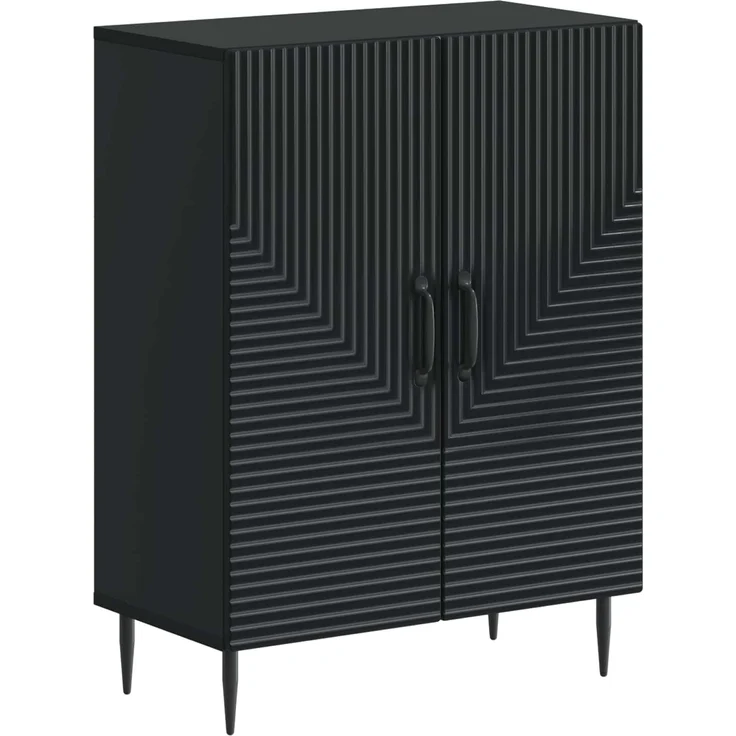vidaXL Badezimmer Aufbewahrungsschrank HAARLEM Schwarz 896836 – Bild 1
