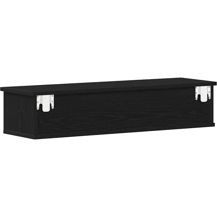 vidaXL Wandschrank Schwarz Eichen-Optik 88x26x18,5 cm Holzwerkstoff 861994 – Bild 7