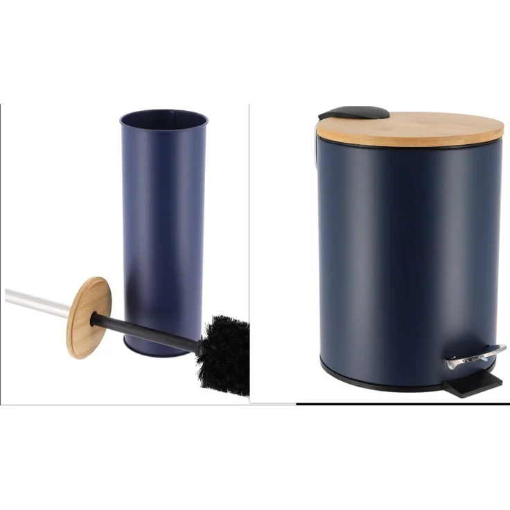 LikeKa Badaccessoire-Set 2 teilig Toilettenbürste und Kosmetikeimer matt mit Absenkautomatik – Bild 2