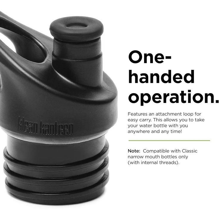 Klean Kanteen Trinkflasche Klean Kanteen®Sport Cap für Classic Flaschen-BK schwarz – Bild 4