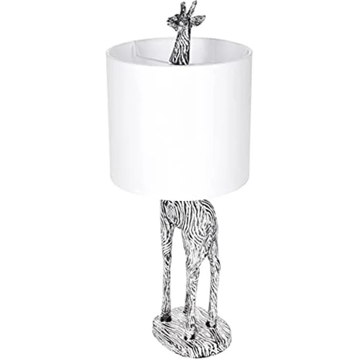 BRUBAKER Nachttischlampe Tischleuchte Giraffe Afrika, ohne Leuchtmittel, Motiv Lampe mit Keramikfuß, Höhe 51,5 cm – Bild 4