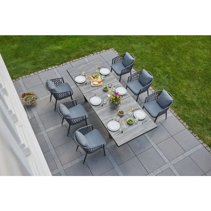 dasmöbelwerk Gartenstuhl Stapelstuhl Gartenstuhl Armlehnenstuhl Vienna anthrazit – Bild 3