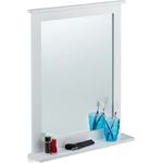 Wandspiegel Bambus in Weiß