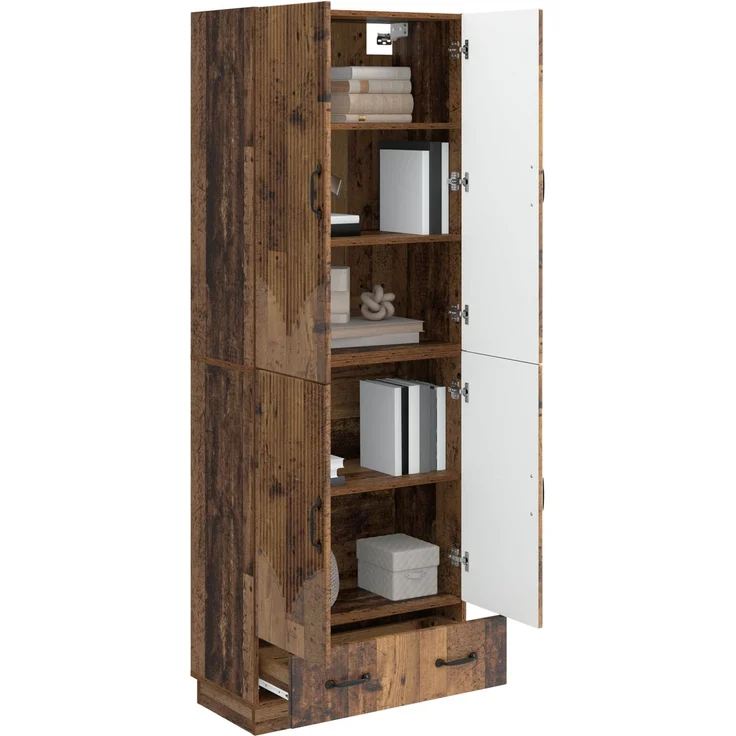 vidaXL Schrankset 2 pcs Altholz Holzwerkstoff 3416779 – Bild 2